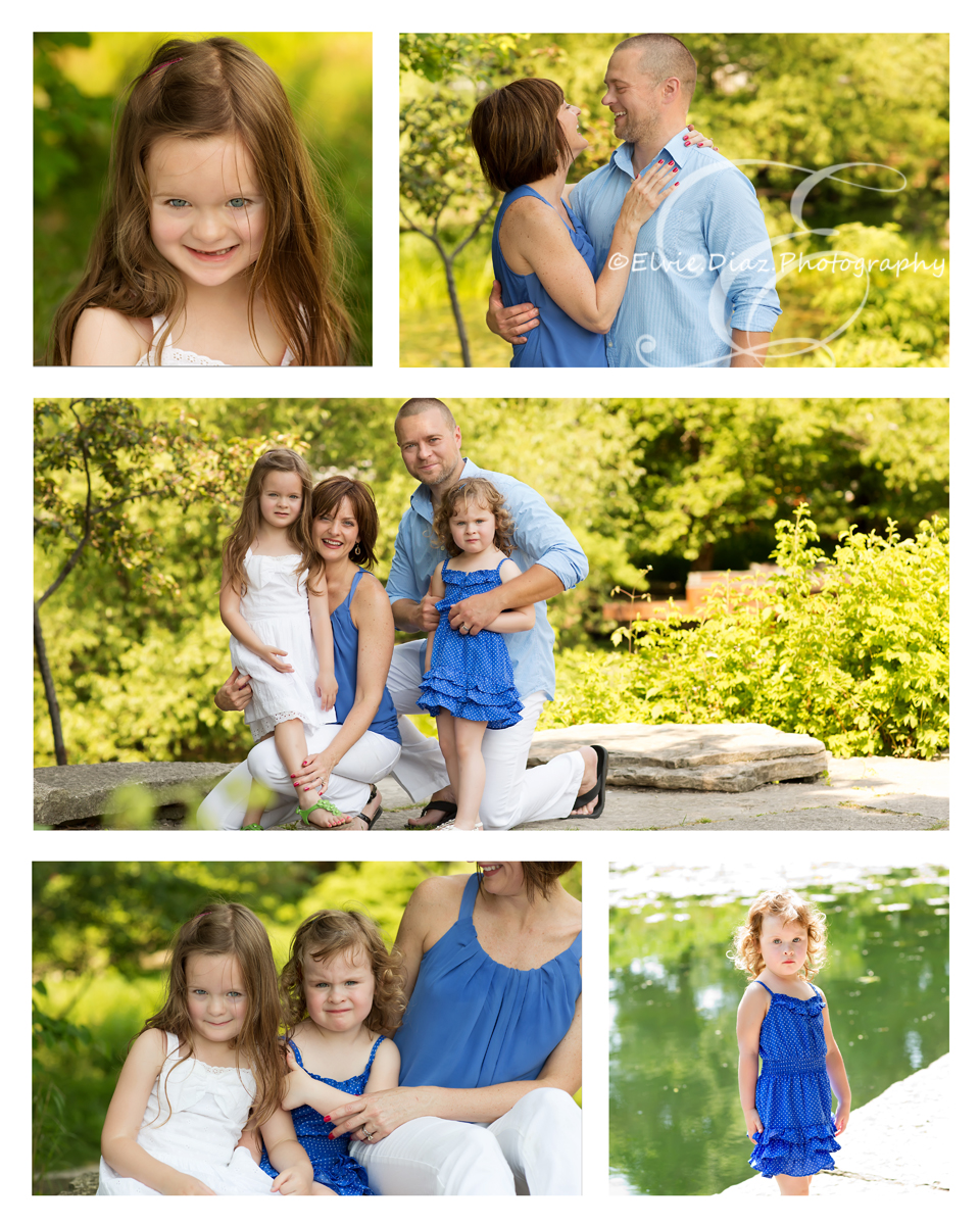Family Portraits at the Lily Pool(Chicago Family photographer)
