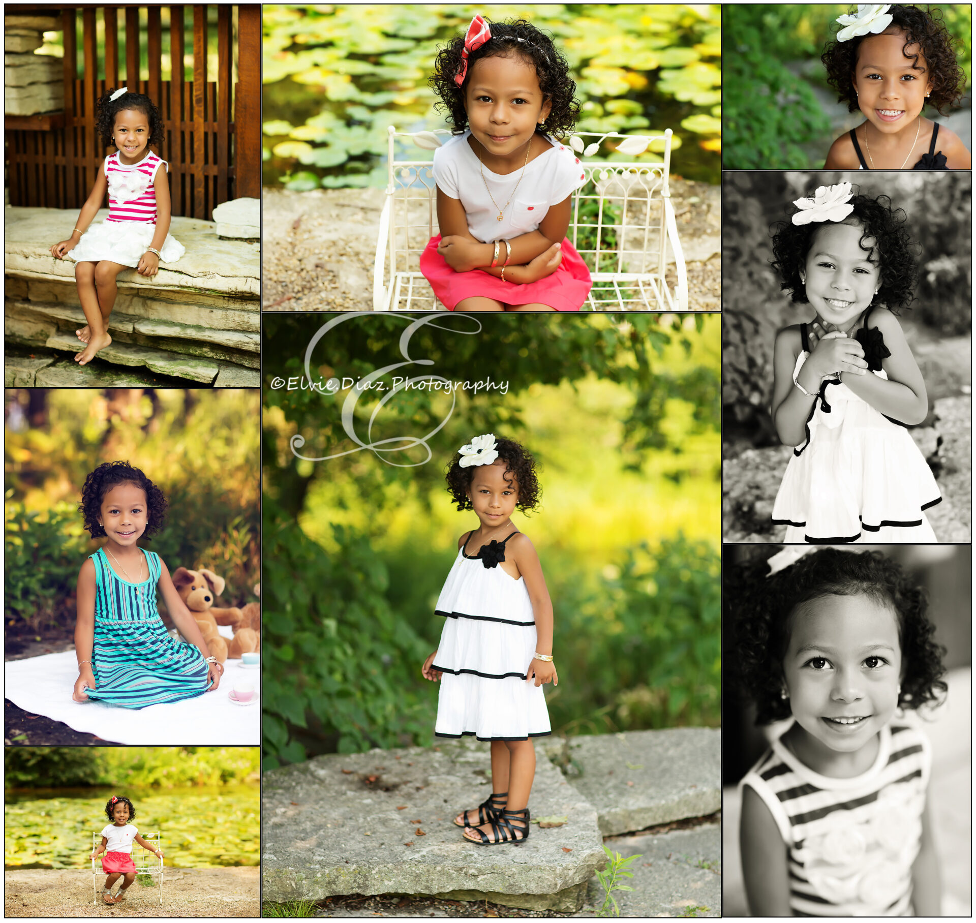 Yaya at the Lily Pool(chicago kids photographer)