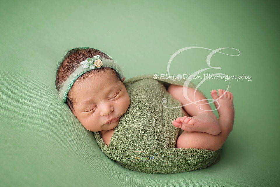 Elvie-Diaz-Photography-Chicago-NewbornPhotographer-girl-wood-wrapped-green