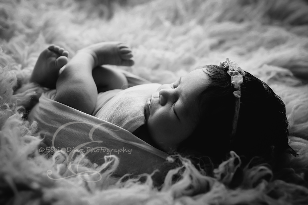 Chicago-Newborn-Photographer-Elvie-baby-blackandwhite-rug