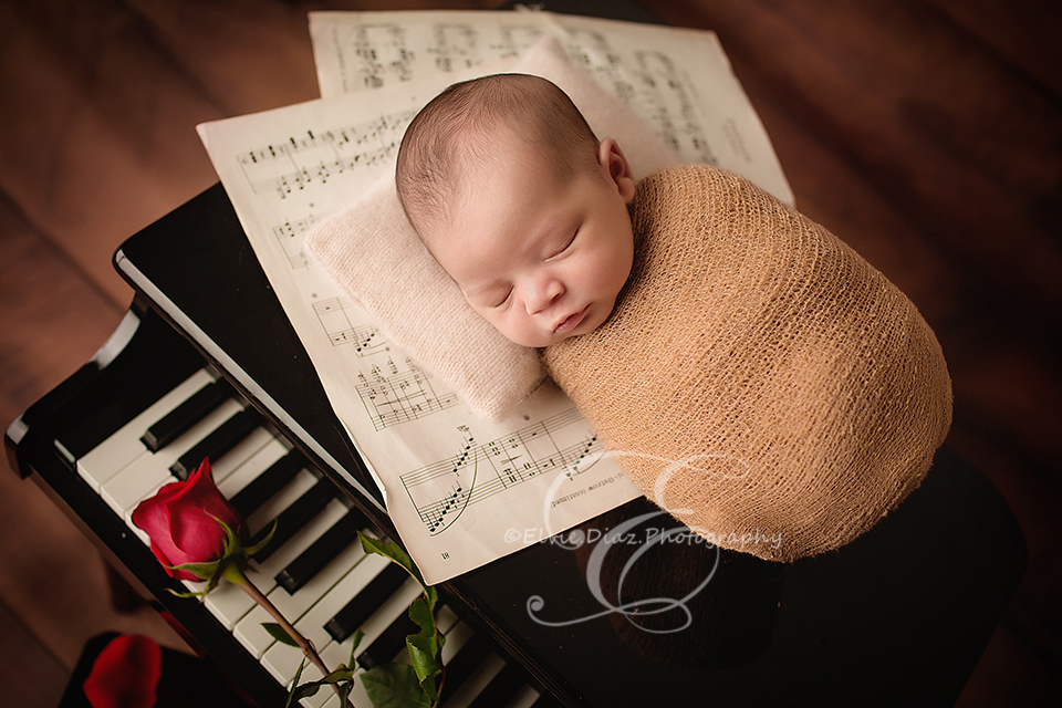 chicago-newborn-photographer-elvie-baby-boy-piano-rose-music-red